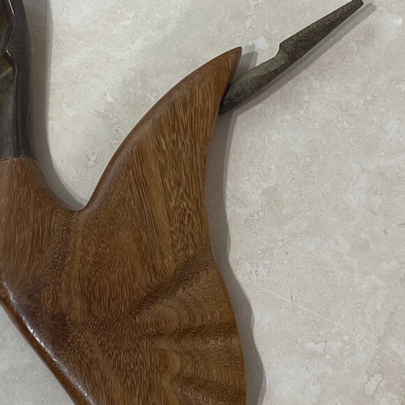 Wood Carving Danser, Natural Wood Artisan Sculpture, Small Decorative Statue - Picture 4 of 7